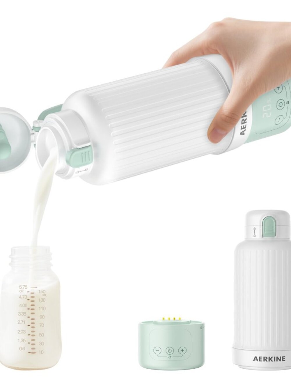 Aerkine Portable Milk Warmer (16.9 oz capacity)